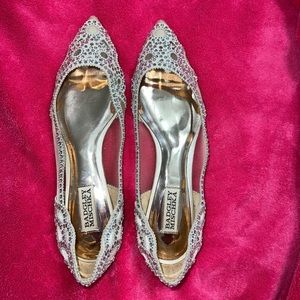 Badgley Mischka Gigi Crystal Pointed Toe Flat